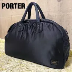 PORTER ボストンバッグ タンカー ナイロン マルチポケット ネイビー L