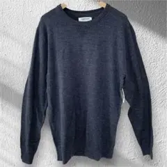 【新品タグ付】美品 メリノウール100%セーター♡クルーネック グレーS サイズ