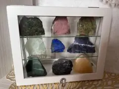鉱物　パワーストーン　セット　ガラスケース付き