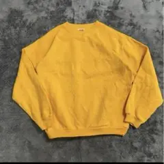 ヘインズ 無地スウェット　90s からし色