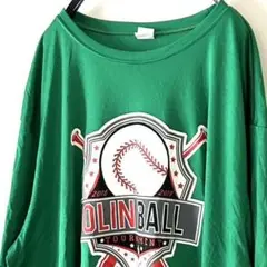 スポーツテック OLIN BALL Tシャツ 2XL グリーン 緑 古着