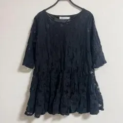 merveile フラワー レース チュニック