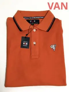 VAN／半袖ポロシャツ（Ｌ）／オレンジ系