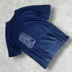 peakperformance ネイビー ブルー ポケット付き 半袖Tシャツ