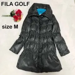 FILAゴルフ*レディースダウンジャケットコート*ダークグリーン*sizeM