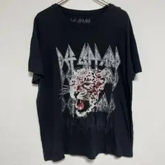 Def Leppard グラフィックTシャツ ブラック 黒 デフレパード バンT