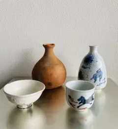 作家物　陶芸家　杉本泥牛　杉本立夫　絵唐津　人物図　コップ　マグ　カップ 作家物 陶芸家 杉本泥牛 杉本立夫 絵唐津 人物図 コップ マグ