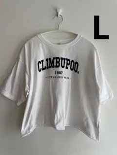 しまむら　おなつ　ヘビロテTシャツ ホワイトL