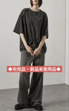 ◆完売品・新品◆ Alfred Alex ヴィンテージ加工ヨークスタッズTシャツ