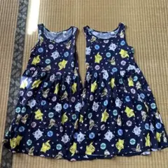 Ｈ＆Ｍ　ポケモン ノースリーブワンピース 2枚セット