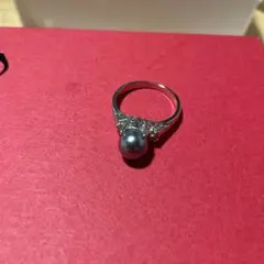 イミテーション黒真珠リング 指輪