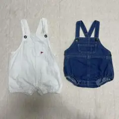 美品　ベビー　70cm サロペット　ショートオール　ダルマオール　セット
