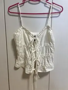 H&M 新品・未使用 ドローストリングディテールキャミトップス XS