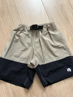ハーフパンツ　100サイズ　ベージュ×ブラック
