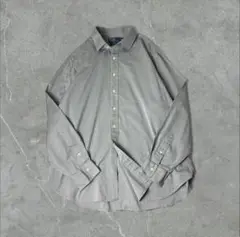 Ralph Lauren REGENT ヘリンボーン 長袖シャツ XL グレー