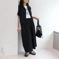 サウザンドマイル　シャツ ガウチョパンツ セットアップ