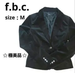 ⭐極美品⭐f.b.c　テーラードジャケット　ベルベット　ブラック　１つボタン　M