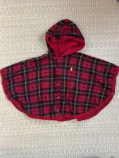 Ralph Lauren 赤 チェック ポンチョ 18-24M