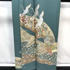 C422正絹　袷　色留袖　比翼無し　一つ紋　金銀箔　未使用しつけ付極美品　着物