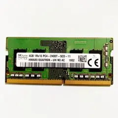 SK hynix DDR4 4GB メモリ 2400T ノートパソコン用