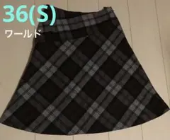 ワールド　チェックスカート　S レディース