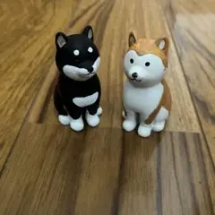 豆柴犬、置物2体セット