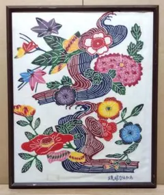 琉球びんがた 額装品 大きさ約37x45cm