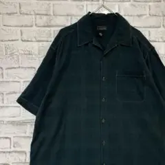 半袖シルクシャツ！アロハ　ブラックXL 730