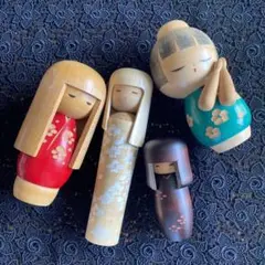 伝統工芸 こけし 4個セット 中古品