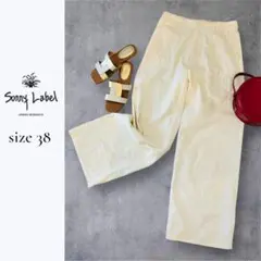 Sonny Label ワイドパンツ 白 アイボリー 綿 コットン 38 M