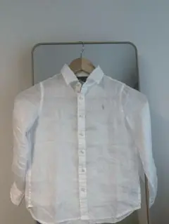 SALE POLOラルフローレンリネン100% 麻長袖シャツ130