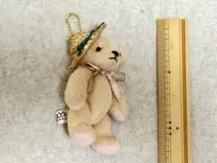 TULLY'S クマのキーホルダー 麦わら帽子付き