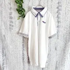 美品♥️ 【FILA】 メンズ 半袖ポロシャツ カジュアル ホワイト