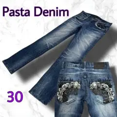 Pasta Denim パスタデニム◆デニムパンツ◆スカル刺繍◆ヒゲ◆ハチノス