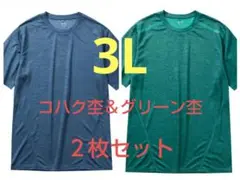 【ワークマン】氷撃冷感(R)-10℃半袖Tシャツ　コハク杢＆グリーン杢2枚セット