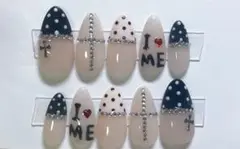 【現品】ドット i♡me クロム ウィッシュコア y2k 韓国 ネイルチップ