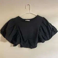 ZARA 黒 トップス 半袖 ザラ