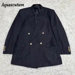 【美品】Aquascutum プレッピーダブルジャケット ブレザー 98AB6
