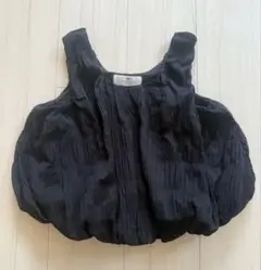 キッズ　H&M ブラック ノースリーブタンクトップ 122/128