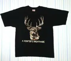 A HUNTER'S NIGHTMARE Tシャツ L ブラック　古着