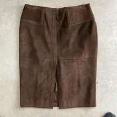 GUCCI 牛本革 スエード タイトスカート サイズ40