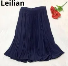 極美品 Leilian レリアン 高級生地 プリーツスカートフレア丈