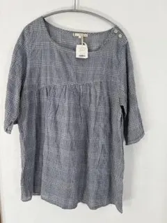 新品　ノースオブジェクトプチ　チェックブラウス　　L