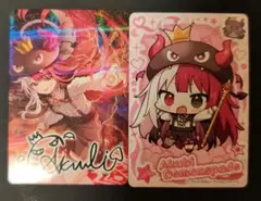 Vtuberウエハース あくび・でもんすぺーど　サイン＆デフォルメ　おまけ付き