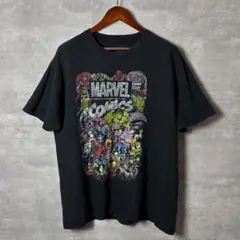 SALE❣️MARVEL コミック柄 Tシャツ XL ブラック
