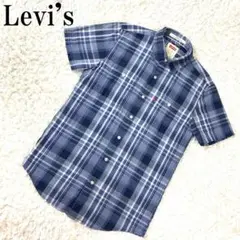 Levi's リーバイス 半袖シャツ ブルーチェック S B1167