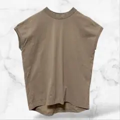 【THE SHOP TK】ノースリーブカットソー ゆったり モックネック(M)綿