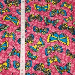ぷらんぷちぃくす オックス 蝶 ピンク 約108cm×100cm