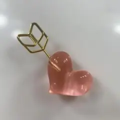 ローズクォーツ ハート型クリップ