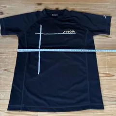 美品質！STIGA 日本卓球協会 Sサイズ 黒　半袖Tシャツ　ファイテン